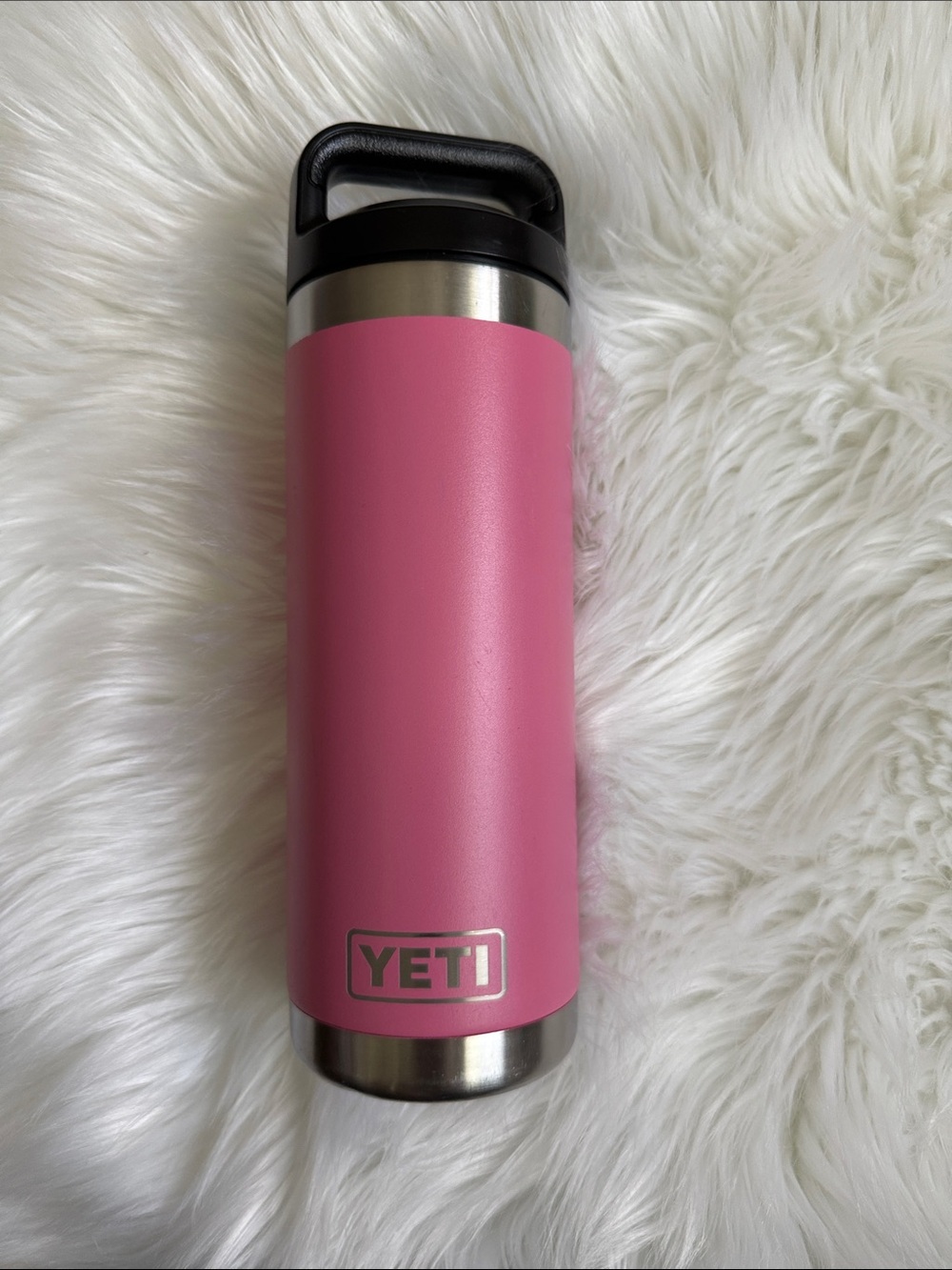 Yeti Pink Stainless Steel Tumbler with Black Lid